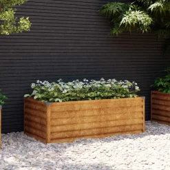 vidaXL Verhoogde tuinbak 100x50x36 cm cortenstaal
