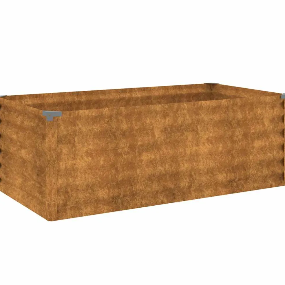 vidaXL Verhoogde tuinbak 100x50x36 cm cortenstaal
