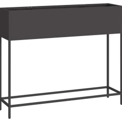 vidaXL Verhoogde Tuin Plantbak Zwart 100 x 26 x 82 cm Staal