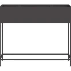 vidaXL Verhoogde Tuin Plantbak Zwart 100 x 26 x 82 cm Staal