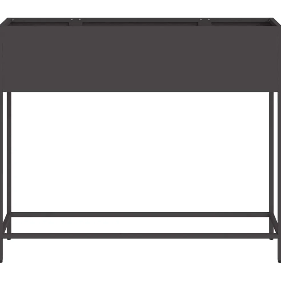 vidaXL Verhoogde Tuin Plantbak Zwart 100 x 26 x 82 cm Staal