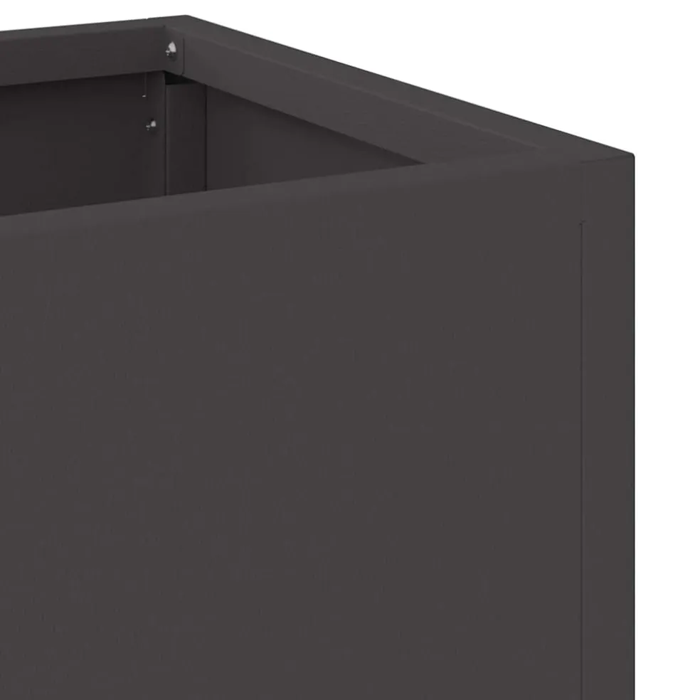 vidaXL Verhoogde Tuin Plantbak Zwart 100 x 26 x 82 cm Staal