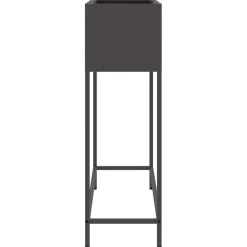 vidaXL Verhoogde Tuin Plantbak Zwart 100 x 26 x 82 cm Staal
