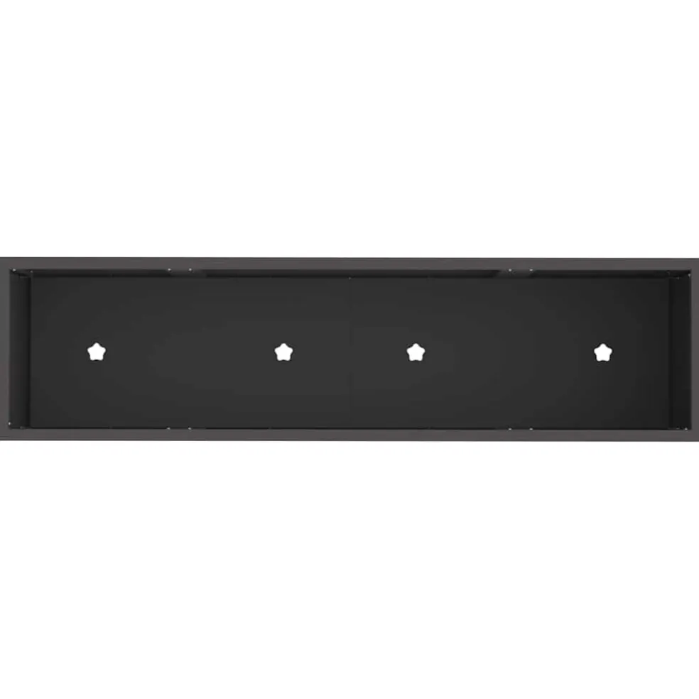 vidaXL Verhoogde Tuin Plantbak Zwart 100 x 26 x 82 cm Staal