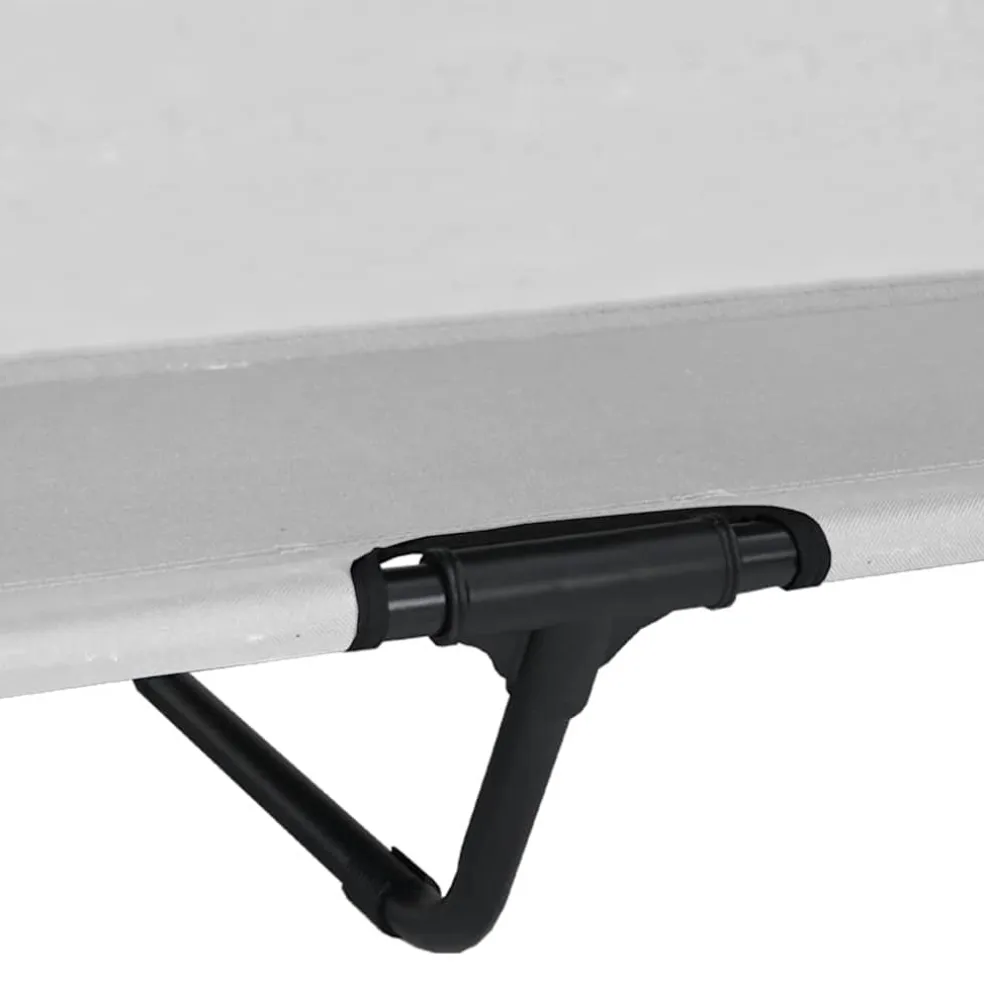 vidaXL Verhoogd Hondenbed 127 x 81 x 108 cm Stof en Staal Zilvergrijs