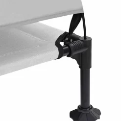 vidaXL Verhoogd Hondenbed 127 x 81 x 108 cm Stof en Staal Zilvergrijs