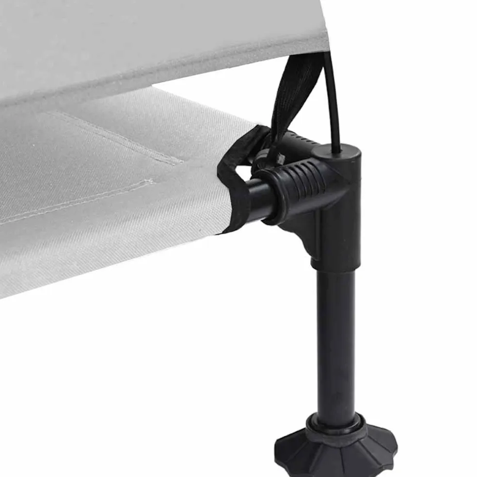 vidaXL Verhoogd Hondenbed 127 x 81 x 108 cm Stof en Staal Zilvergrijs