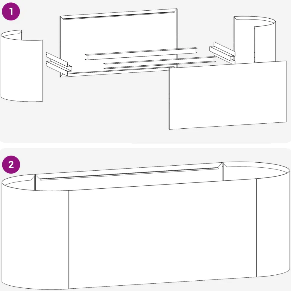 vidaXL Verhoogd Tuinbed weervast staal 120 x 40 x 40 cm