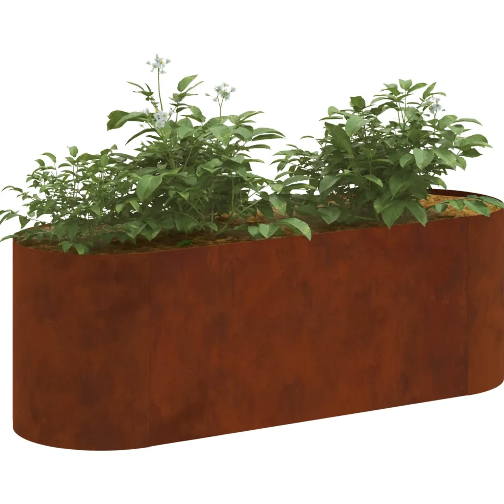 vidaXL Verhoogd Tuinbed weervast staal 120 x 40 x 40 cm