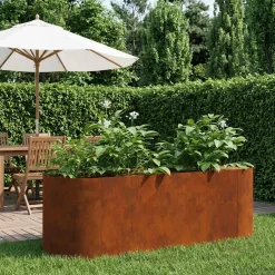 vidaXL Verhoogd Tuinbed weervast staal 120 x 40 x 40 cm