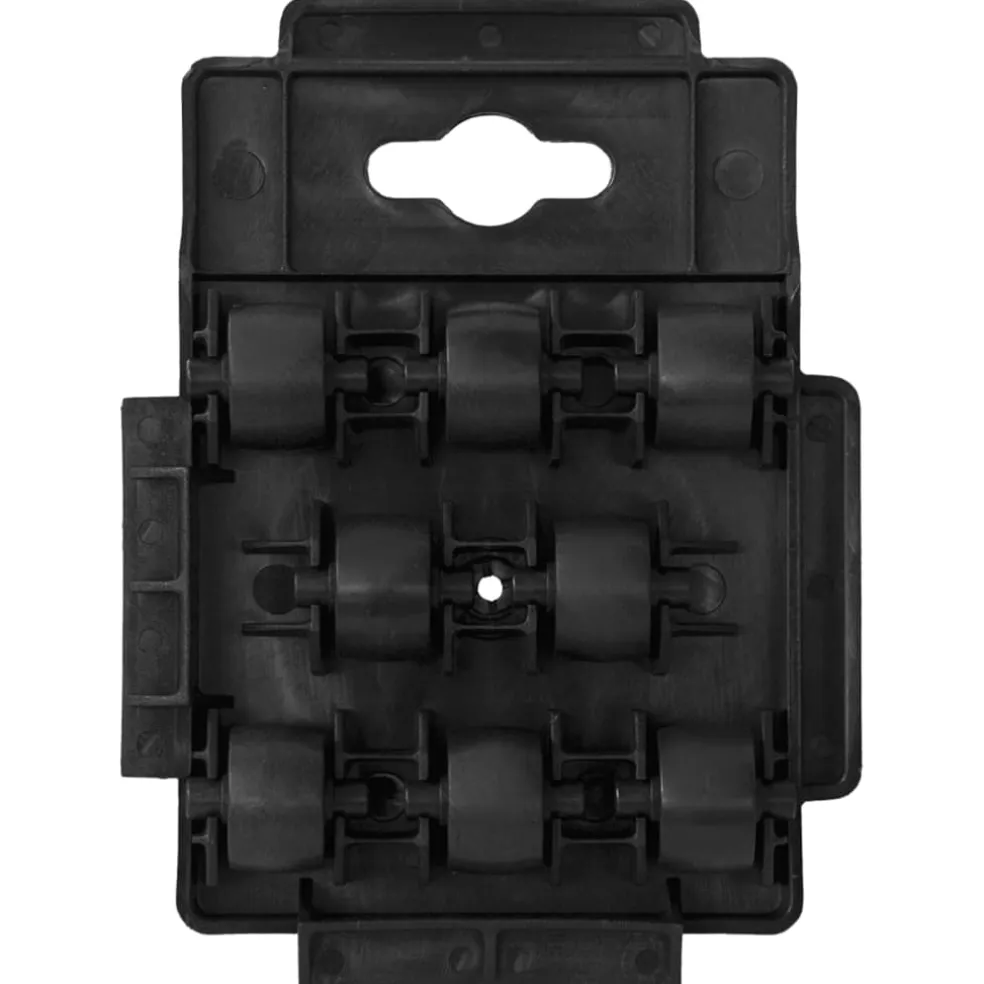 vidaXL Verhuishondjes met 8 wielen 4 st 150 kg polypropeen zwart