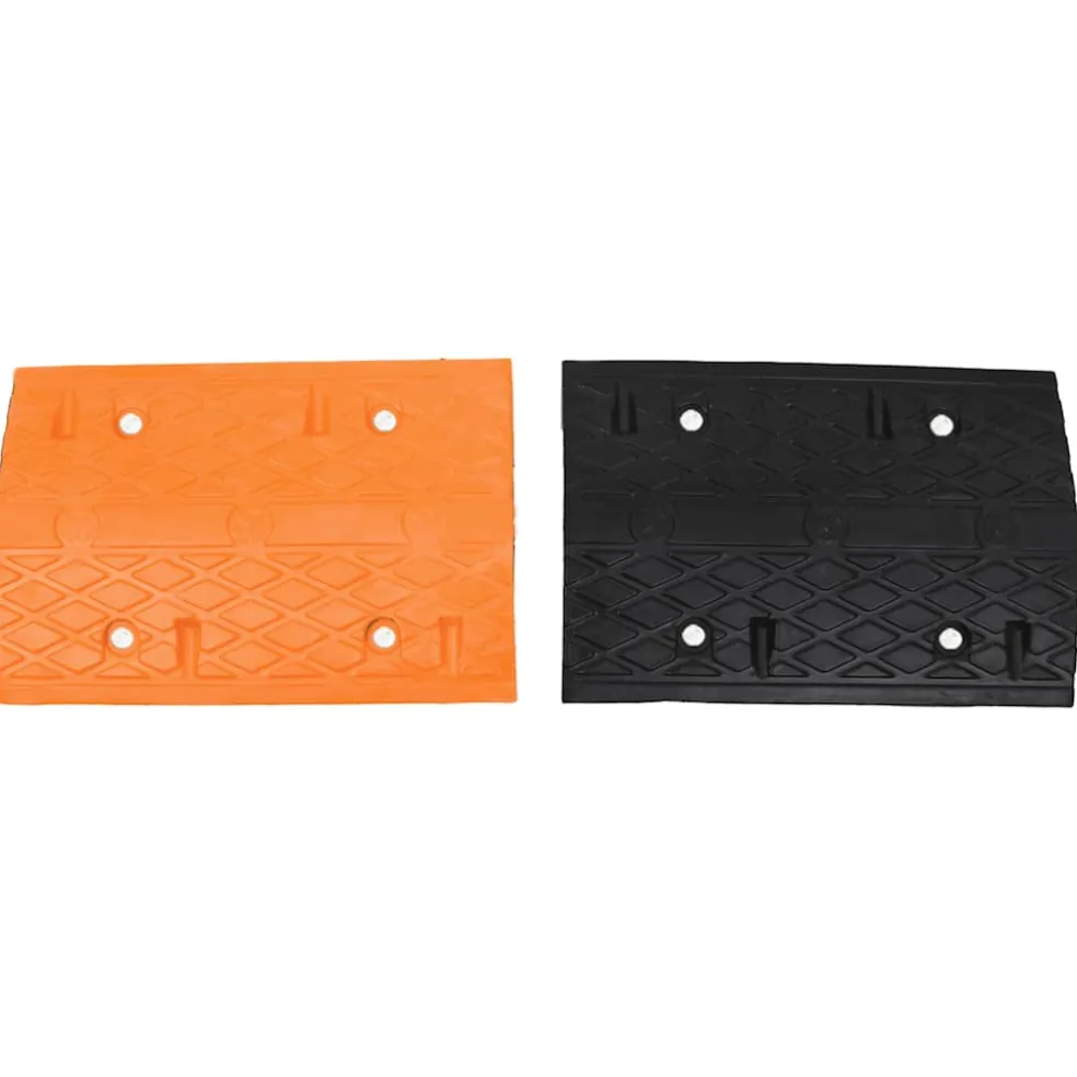 vidaXL Verkeersdrempel 97x32,5x4 rubber geel en zwart