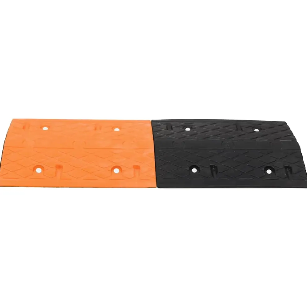 vidaXL Verkeersdrempel 97x32,5x4 rubber geel en zwart