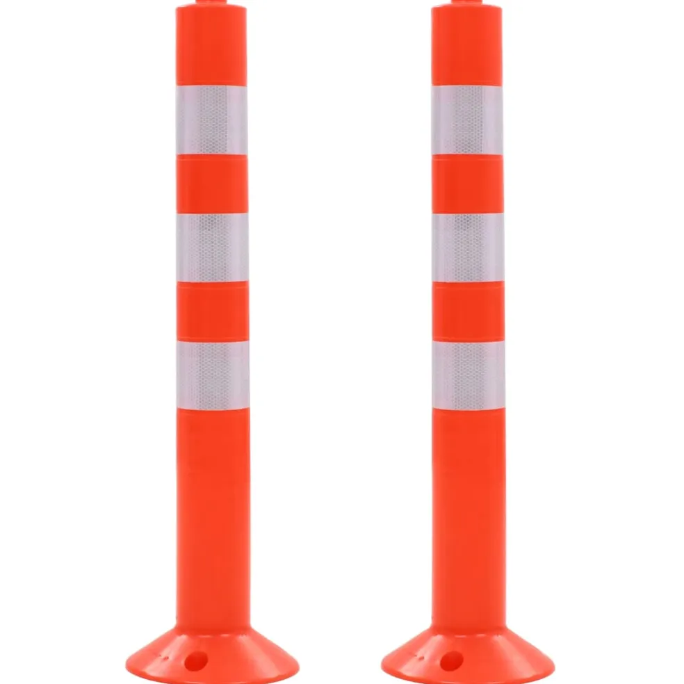 vidaXL Verkeerspalen 75 cm kunststof 2 st