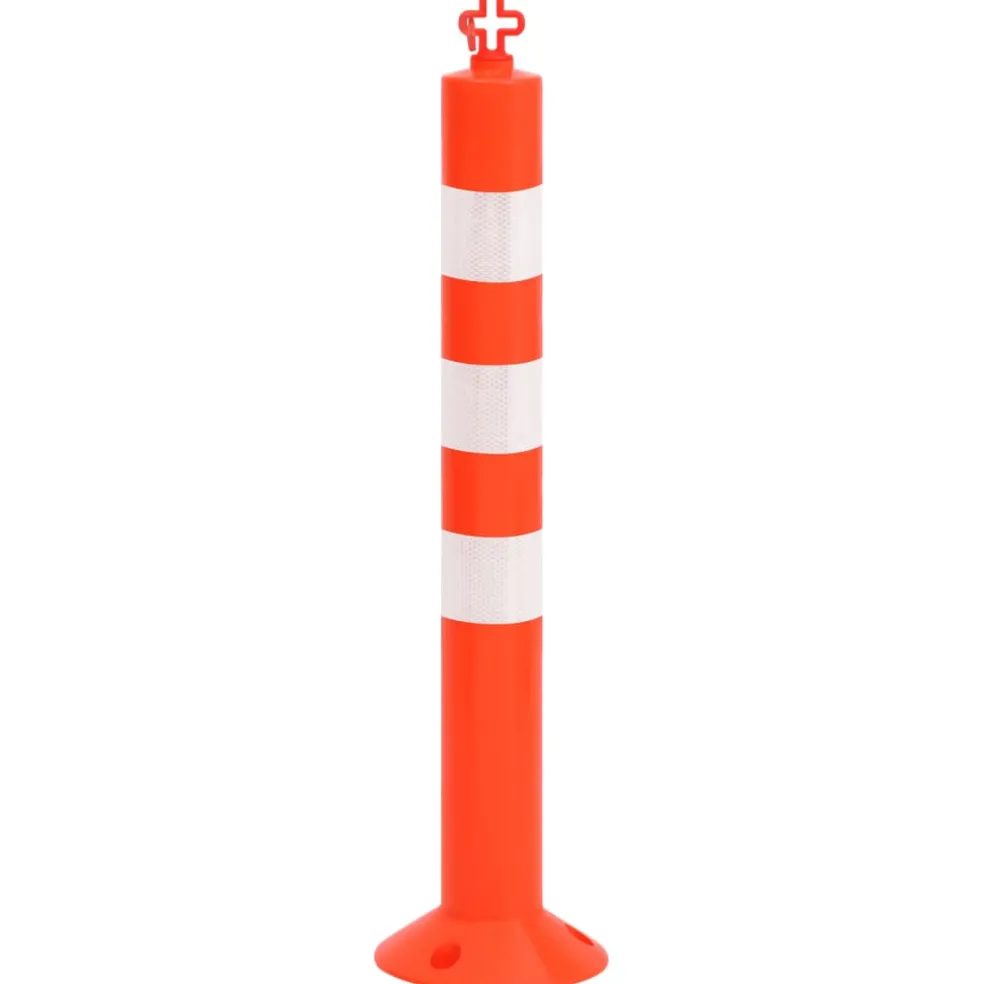 vidaXL Verkeerspalen met ketting 4 st 75 cm PE