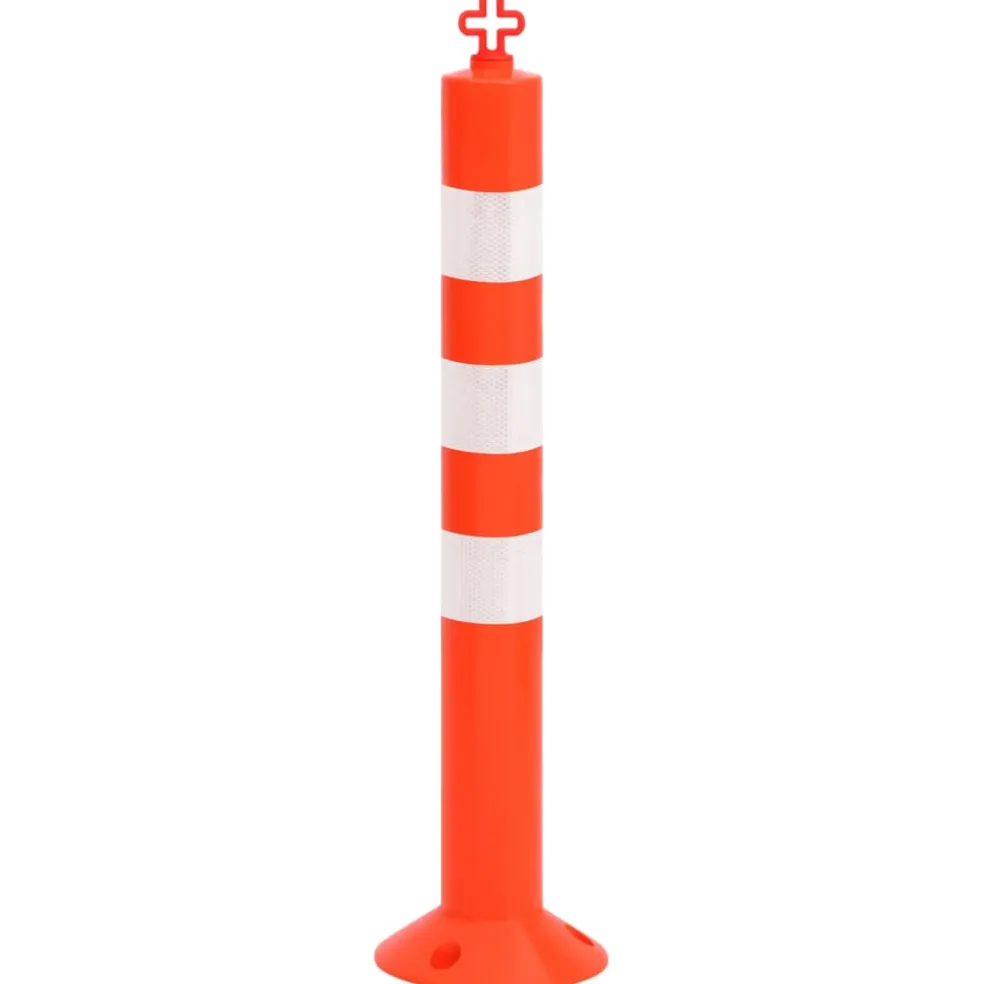vidaXL Verkeerspalen met ketting 4 st 75 cm PE