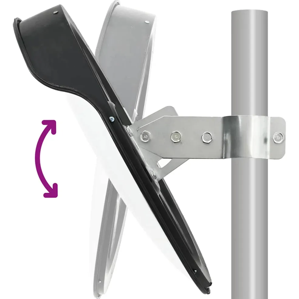 vidaXL Verkeersspiegel voor buiten 30 cm PC-kunststof zwart