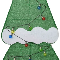 vidaXL Verlichte Kerstboom met 3 Cadeau Dozen 2D Warm Wit Meerkleurig