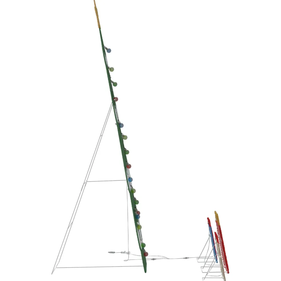 vidaXL Verlichte Kerstboom met 3 Cadeau Dozen 2D Warm Wit Meerkleurig