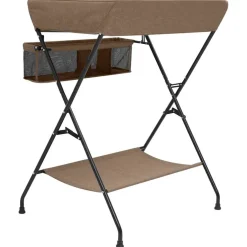 vidaXL Verschoontafel ijzer taupe