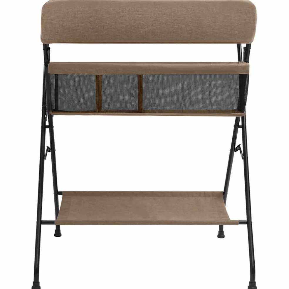 vidaXL Verschoontafel ijzer taupe