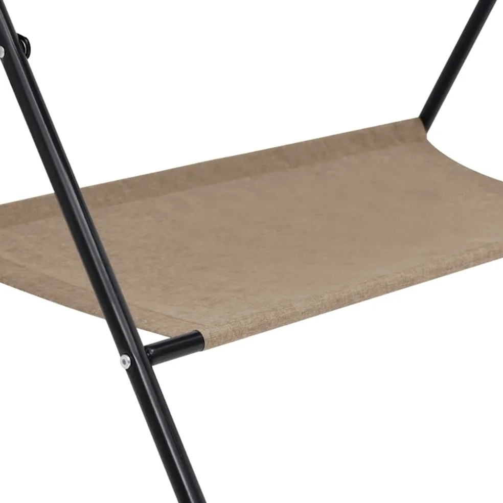 vidaXL Verschoontafel ijzer taupe