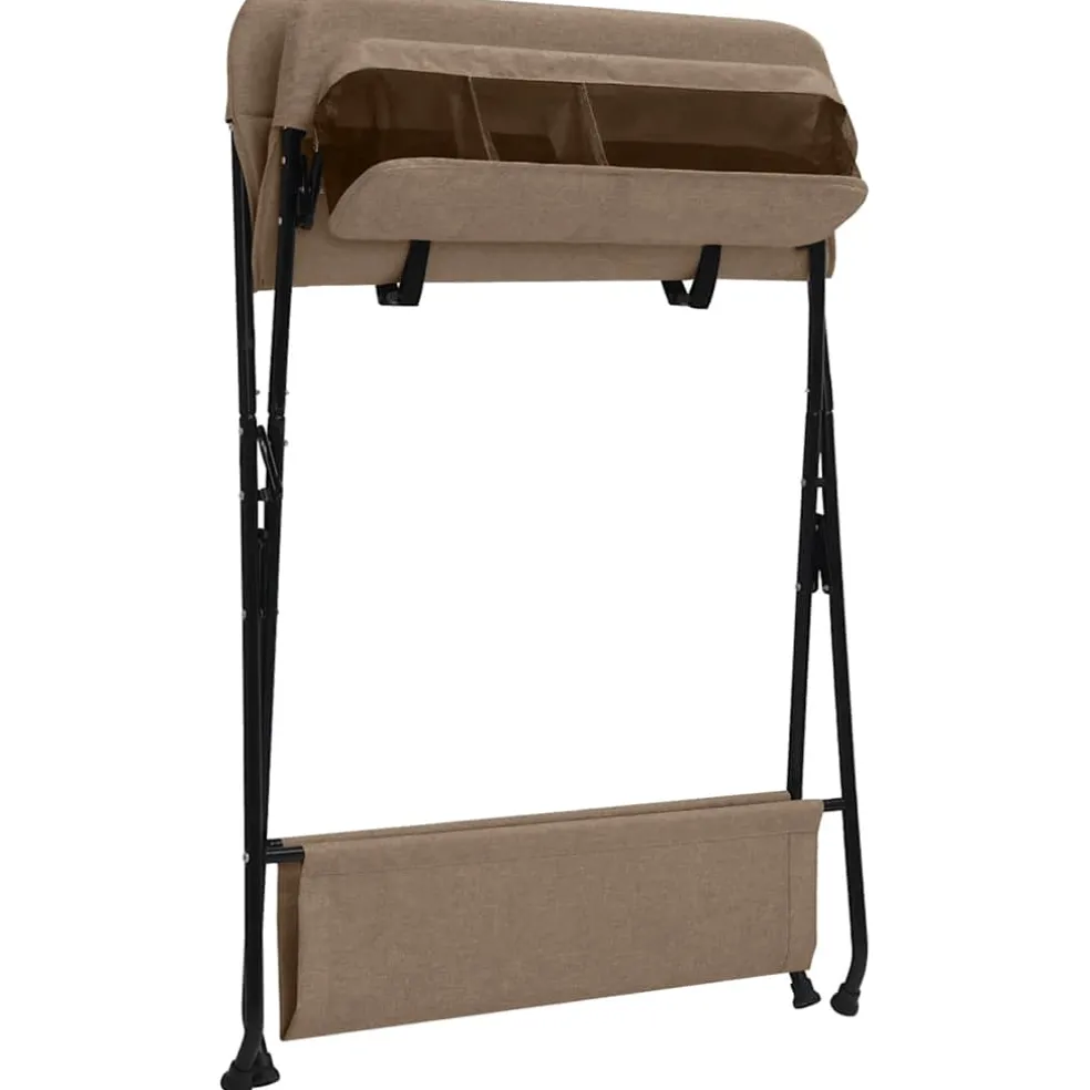 vidaXL Verschoontafel ijzer taupe