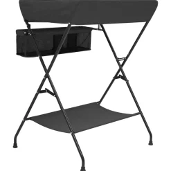 vidaXL Verschoontafel ijzer antracietkleurig