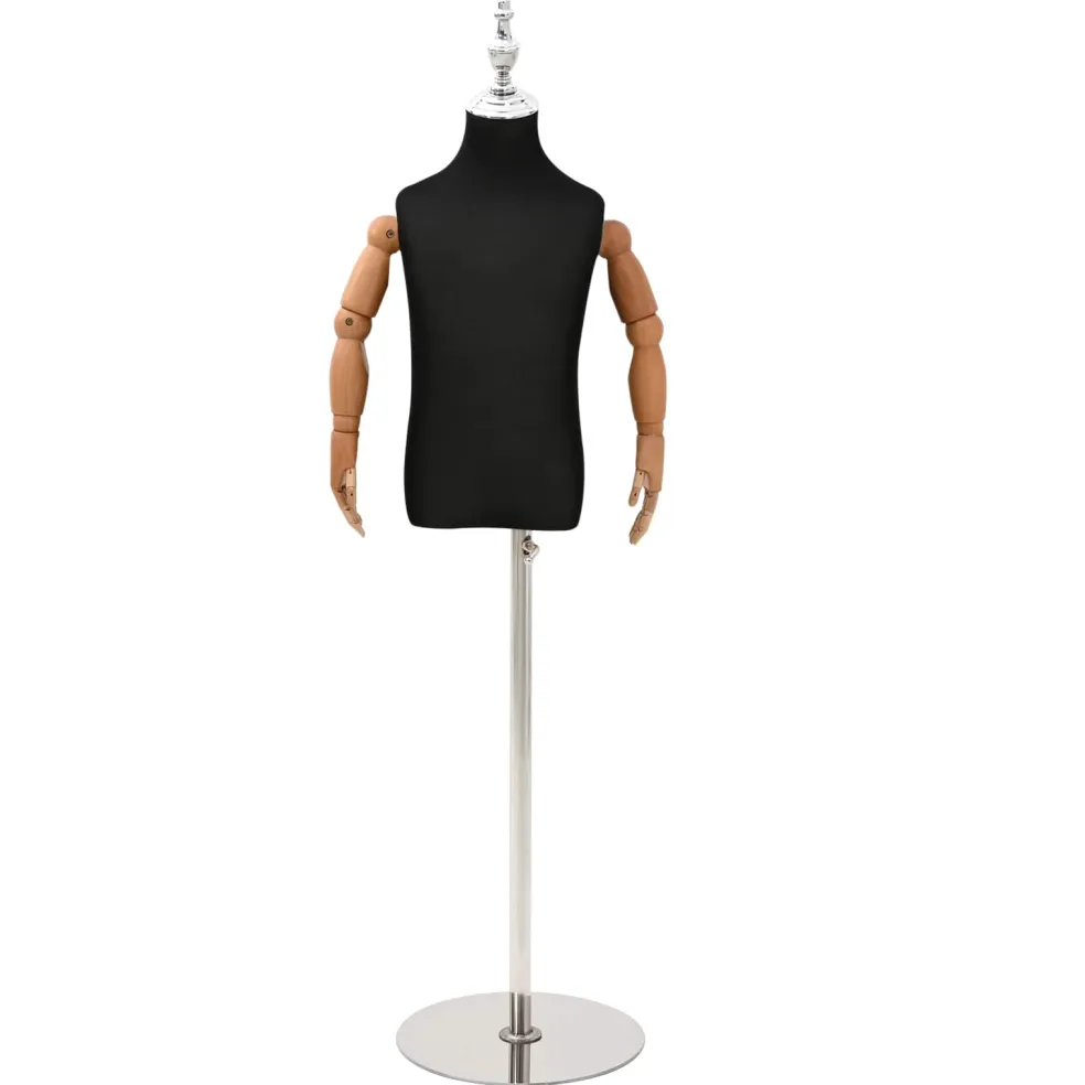 vidaXL Verstelbare 120-150 cm Mannequin met Basis Uniseks PP Zwart