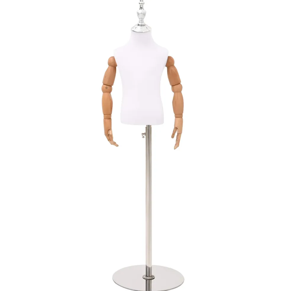 vidaXL Verstelbare 120-157 cm Mannequin met Basis Uniseks PP Wit