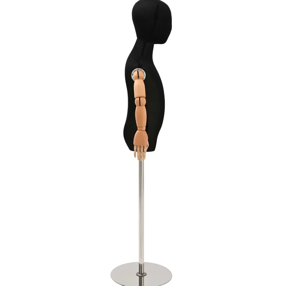 vidaXL Verstelbare 120-150 cm Mannequin met Basis Uniseks PP Zwart