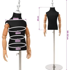 vidaXL Verstelbare 120-157 cm Mannequin met Basis Uniseks PP Wit
