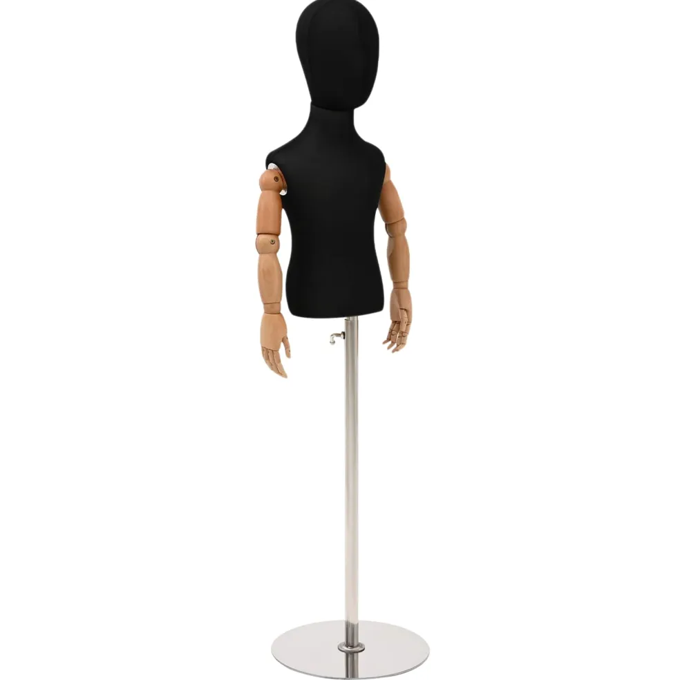 vidaXL Verstelbare 120-157 cm Mannequin met Basis Uniseks PP Zwart
