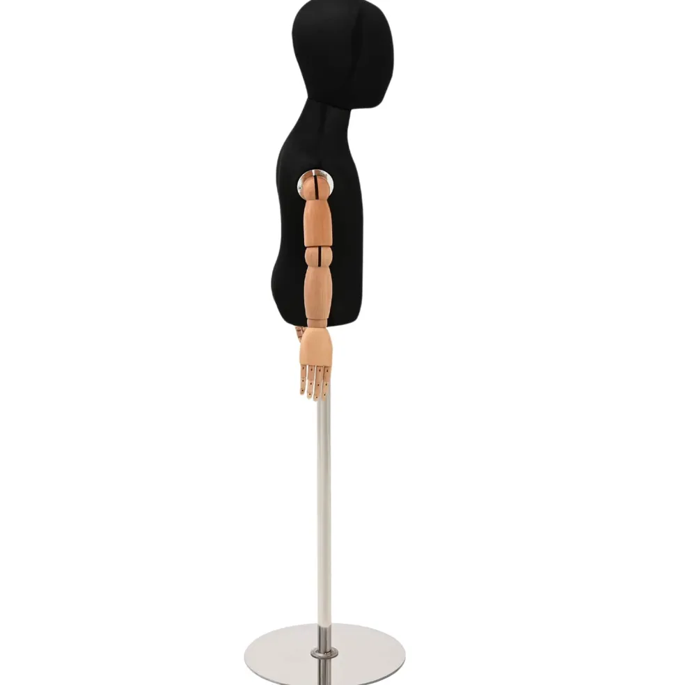 vidaXL Verstelbare 120-157 cm Mannequin met Basis Uniseks PP Zwart