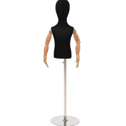 vidaXL Verstelbare 120-157 cm Mannequin met Basis Uniseks PP Zwart