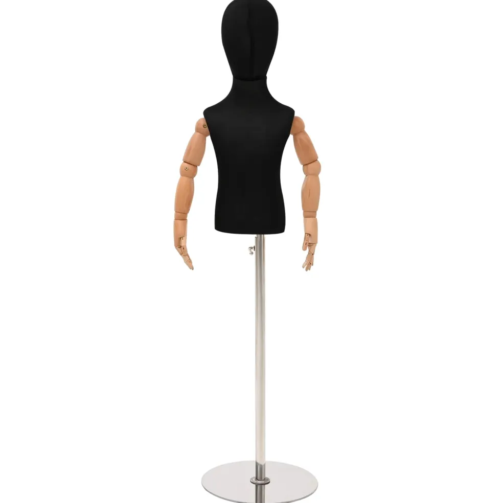 vidaXL Verstelbare 120-157 cm Mannequin met Basis Uniseks PP Zwart