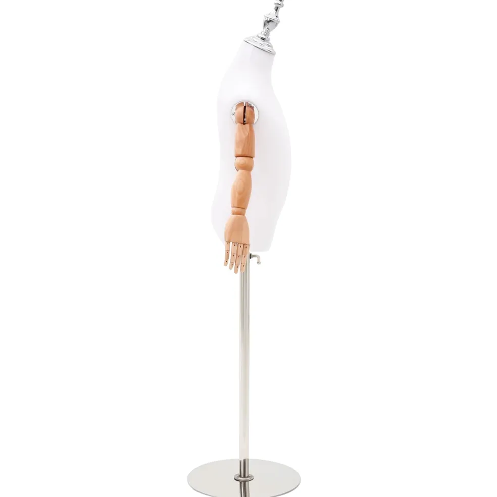 vidaXL Verstelbare 120-150 cm Mannequin met Basis Uniseks PP Wit