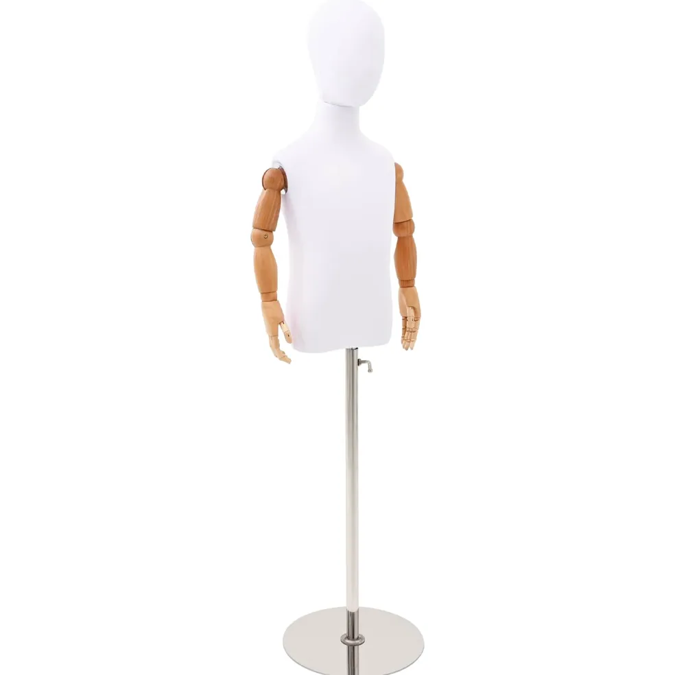 vidaXL Verstelbare 120-150 cm Mannequin met Basis Uniseks PP Wit