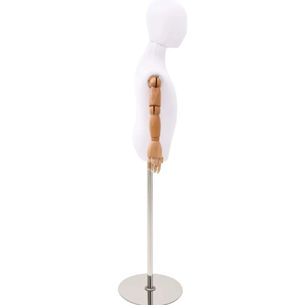 vidaXL Verstelbare 120-150 cm Mannequin met Basis Uniseks PP Wit