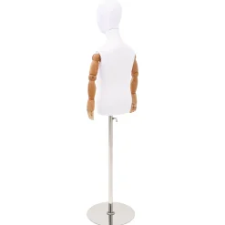 vidaXL Verstelbare 120-150 cm Mannequin met Basis Uniseks PP Wit