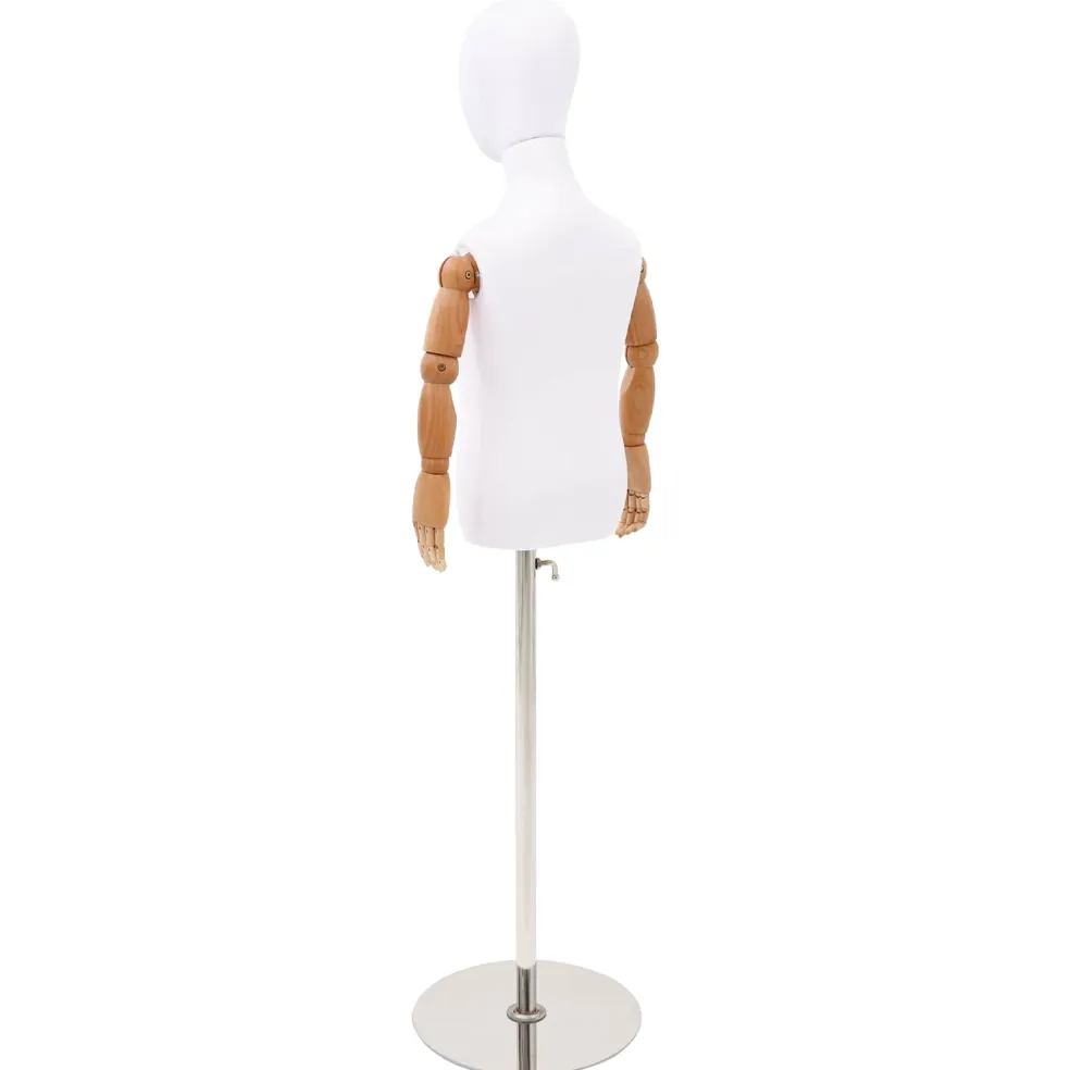 vidaXL Verstelbare 120-150 cm Mannequin met Basis Uniseks PP Wit