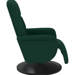 vidaXL Verstelbare fauteuil met voetensteun fluweel donkergroen