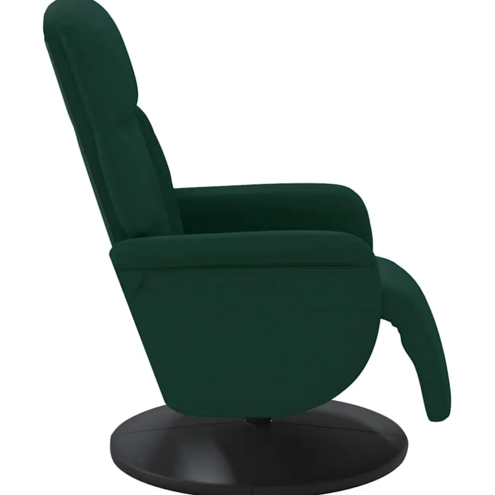 vidaXL Verstelbare fauteuil met voetensteun fluweel donkergroen