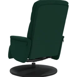 vidaXL Verstelbare fauteuil met voetensteun fluweel donkergroen