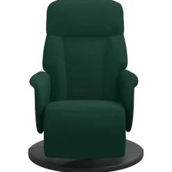 vidaXL Verstelbare fauteuil met voetensteun fluweel donkergroen
