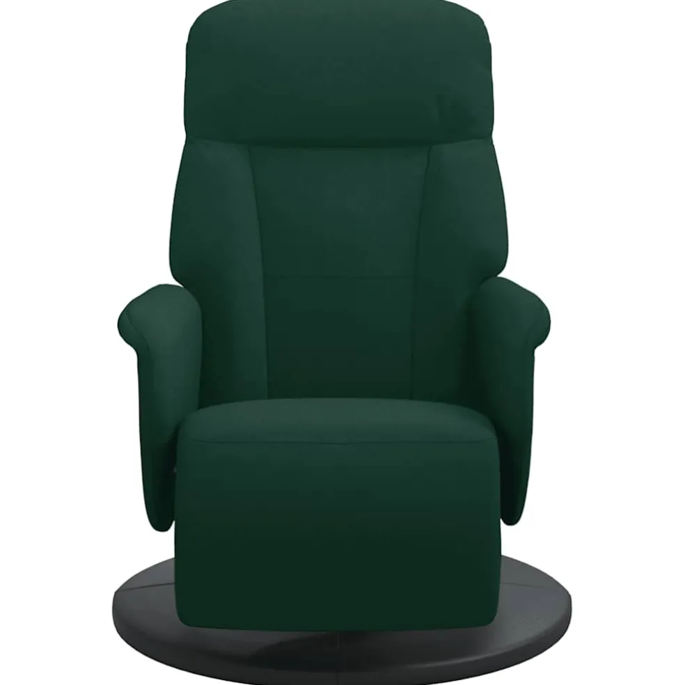 vidaXL Verstelbare fauteuil met voetensteun fluweel donkergroen