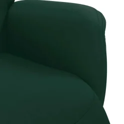 vidaXL Verstelbare fauteuil met voetensteun fluweel donkergroen