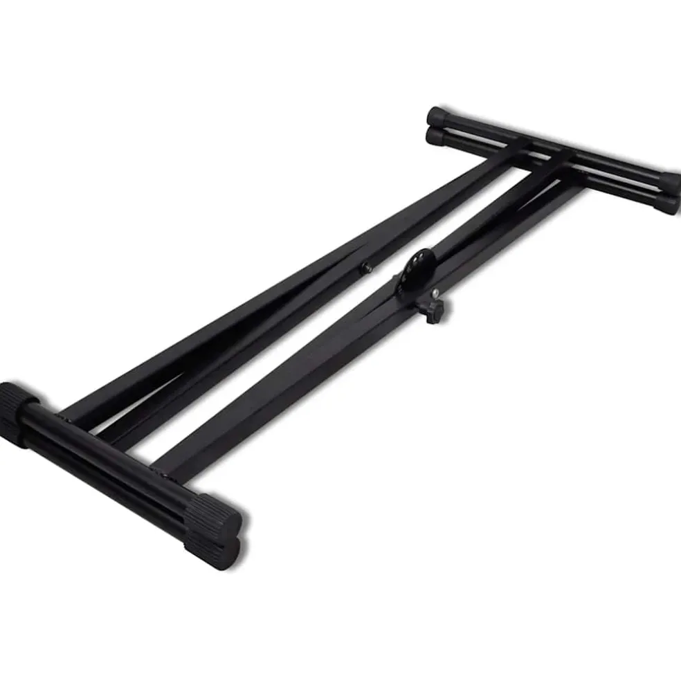 vidaXL Verstelbare keyboardstandaard dubbel X-frame