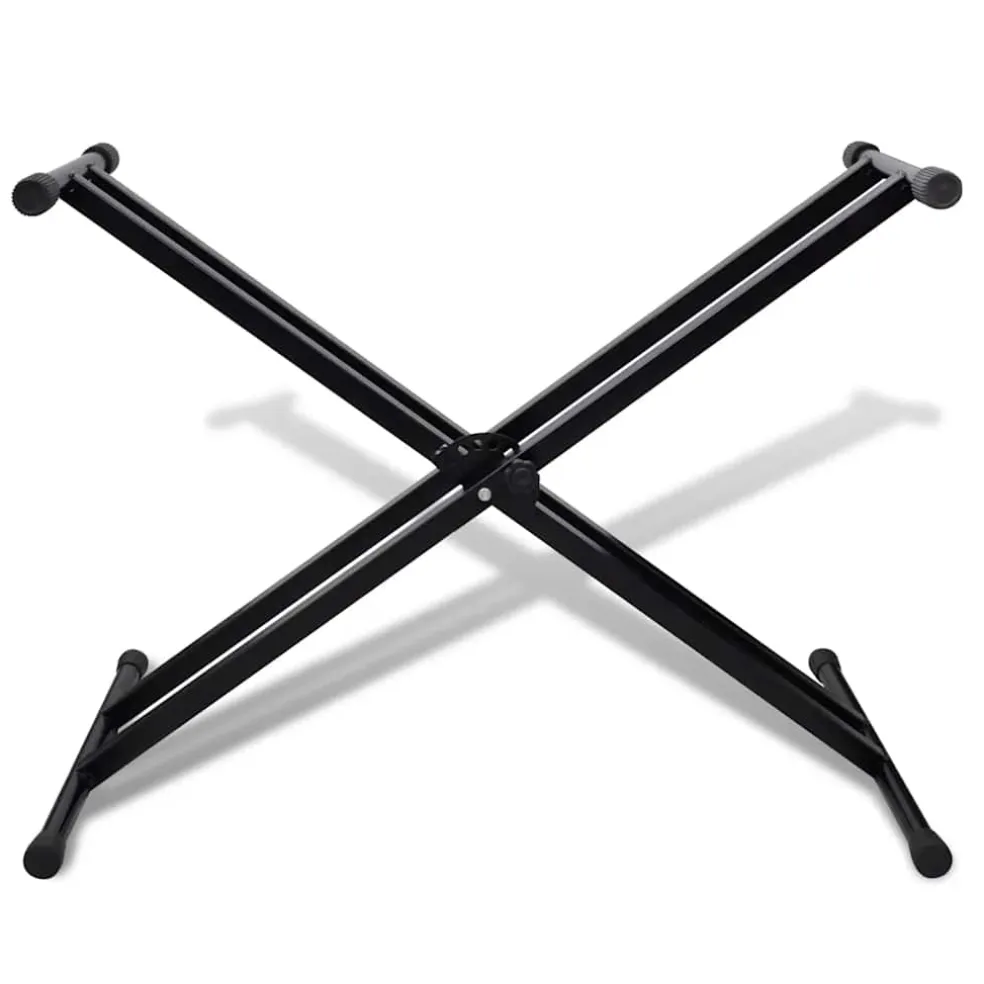 vidaXL Verstelbare keyboardstandaard dubbel X-frame