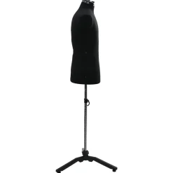 vidaXL Verstelbare Kleedvorm Man Zwart 37,5-45,5 inch Stof